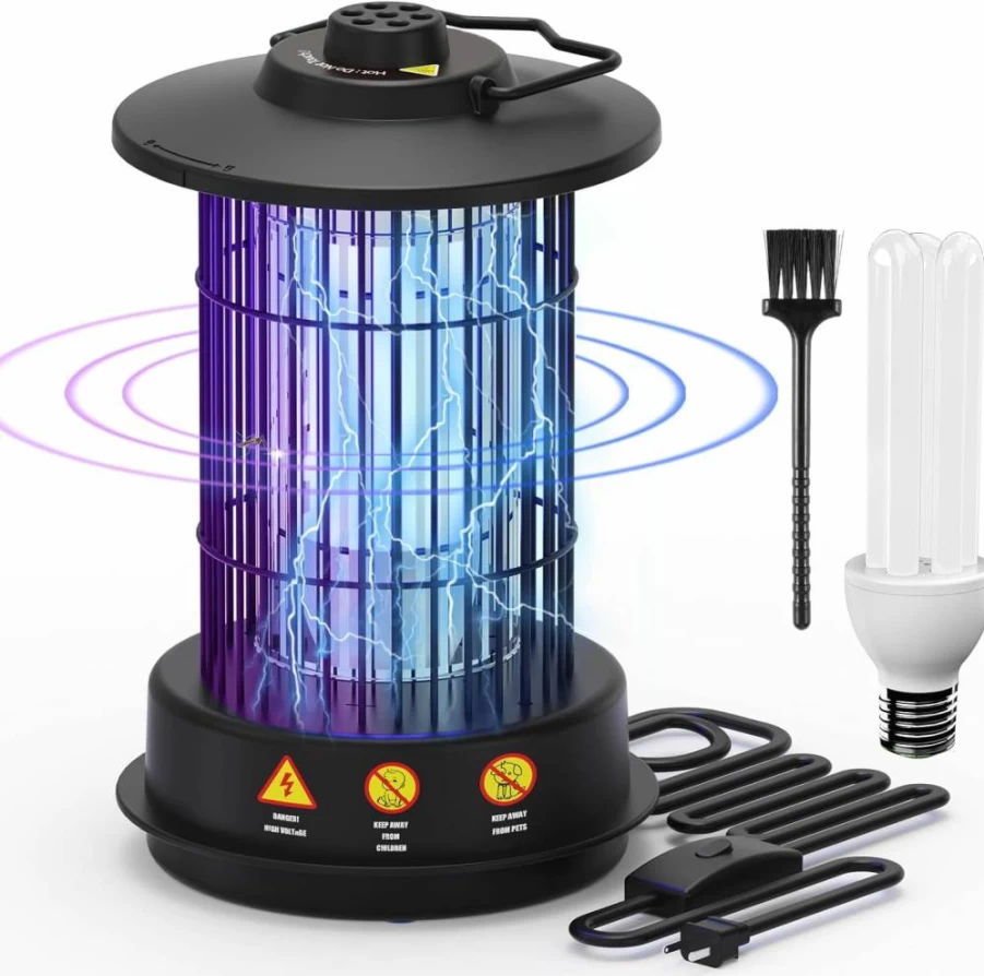 Kuyvg 4200V Electric Bug Zapper for Indoor & Outdoor Use - 18W Mosquito, Fly, Wasp, Gnat Killer with 4.92ft Cord - Ideal for Home, Patio, Camping