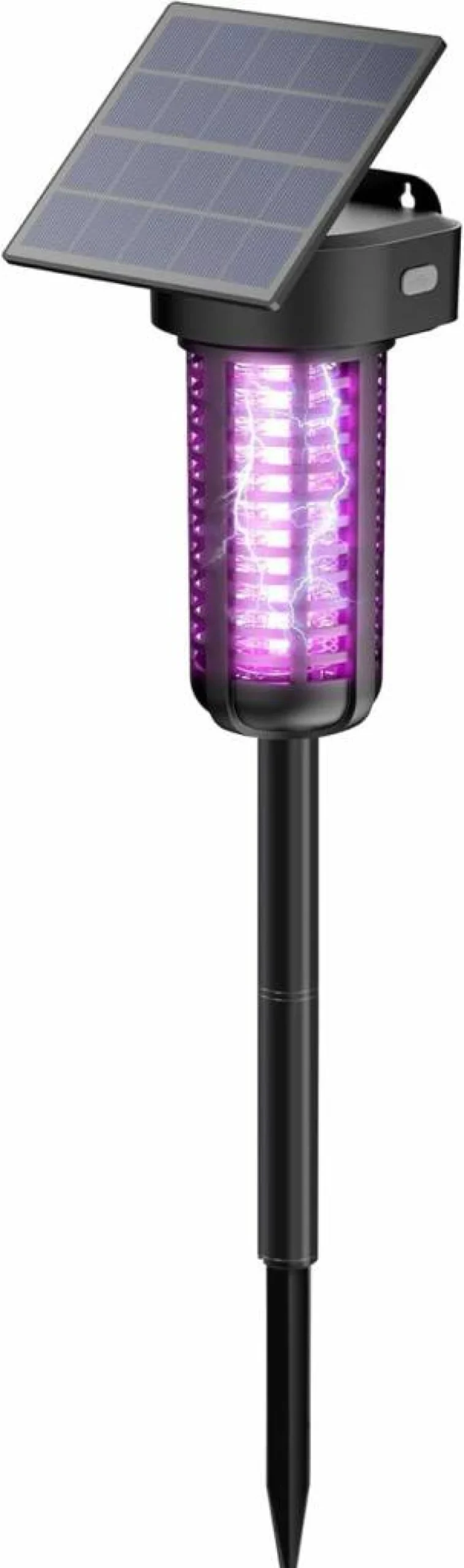 P PEST SNIPER Solar-Powered Bug Zapper for Outdoor Use - Waterproof, Rechargeable Mosquito Killer Lamp with Auto On/Off & Manual Mode - Ideal for Garden, Patio, and Camping Insect Control