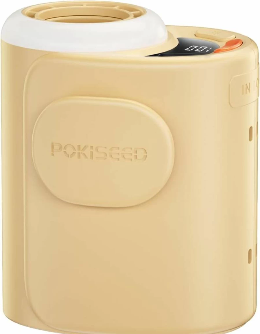 POKISEED Portable Rechargeable Waist Fan - 10000mAh Battery, 5-Speed 16000RPM Hands-Free Clip-On Fan for Neck, Desk, Camping, Hiking & Work - Personal Cooling Fan with Under Shirt Airflow