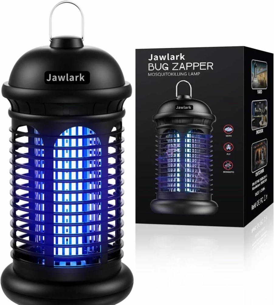 Jawlark Electric Mosquito Zapper – 4200V Waterproof Insect Killer for Indoor & Outdoor Use, 5Ft Cord for Patio, Yard, Home – IPX6 Rated Plug-In Bug Zapper (Black)