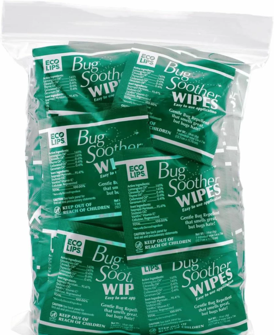 Bug Soother Natural Mosquito Repellent Wipes (15 Count) - DEET-Free, Safe for Adults, Kids & Pets - Made in USA