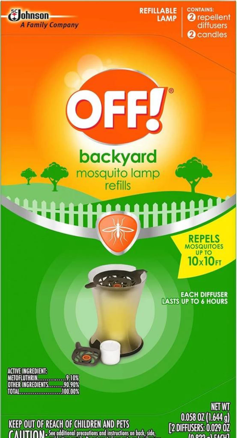 OFF! Mosquito Lamp Refills - 4 Pack | Effective Insect Repellent Replacement Cartridges
