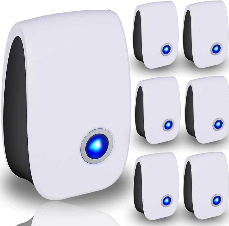 Ariie Ultrasonic Pest Repeller - 6 Pack Indoor Insect & Rodent Repellent for Home, Office, Hotel - Safe, Non-Toxic Pest Control for Mice, Rats, Mosquitoes, Cockroaches, Ants, Fleas, Beetles