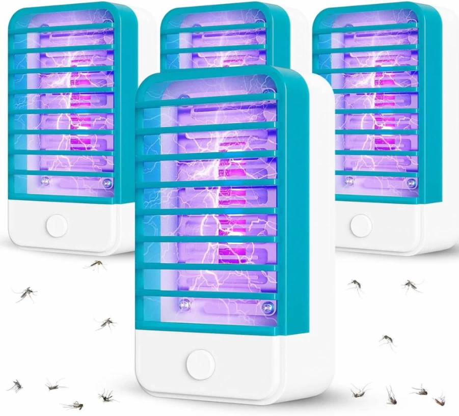 Hywean Zapper 4 Pack Indoor Electronic Bug Zapper - Mosquito, Fly & Gnat Killer with LED Light for Bedroom, Kitchen, Office, Baby Room & Patio