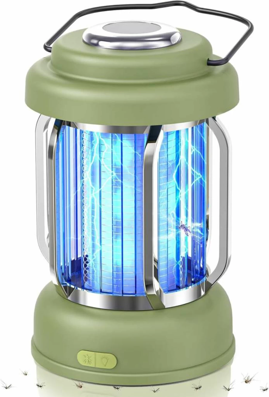 LiBa 2-Pack Electric Bug Zapper Indoor Insect Killer with 4 Replacement Bulbs - 2800V Mosquito & Fly Killer, Lightweight Design, Washable Tray - Powerful Pest Control for Home