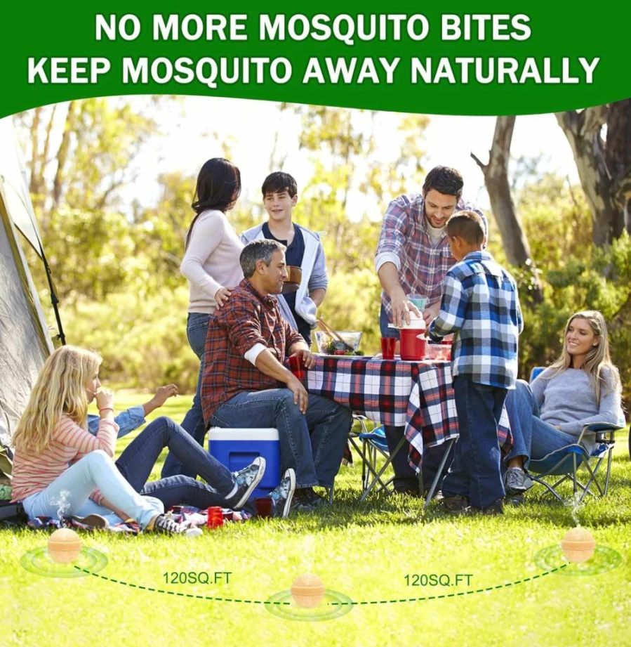 BuggyBeds 12 Pack Mosquito Repellent Balls for Indoor & Outdoor Use - Yard, Patio, Camping, Travel | Long-Lasting Mosquito Protection for Home & Doors