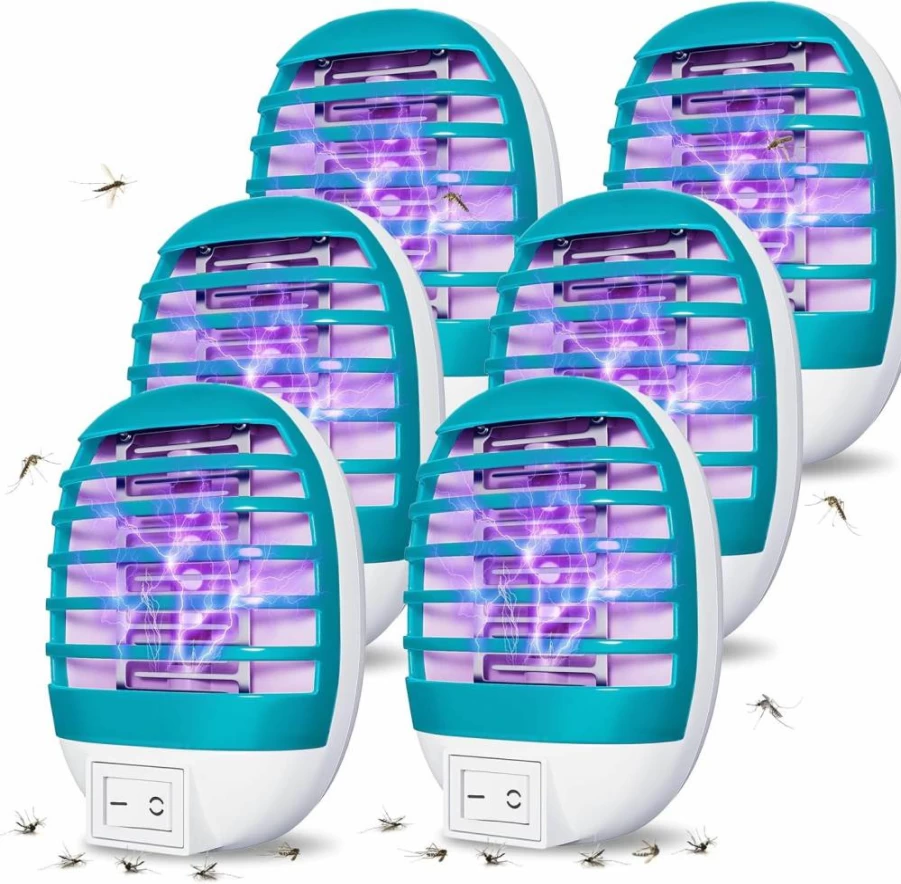 Hywean Zapper 6 Pack Indoor Electronic Bug Zapper - Mosquito, Gnat & Flying Insect Trap with LED Light for Patio, Bedroom, Kitchen, Office