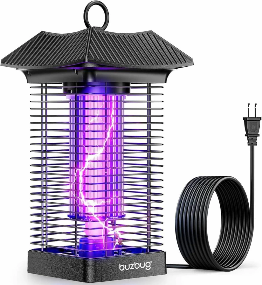 Buzbug LED Mosquito Zapper for Indoor & Outdoor Use – 10-Year Durable Fly Trap with High-Voltage Grid, 6.5Ft Cord, Energy-Efficient Bug Killer for Flies & Insects