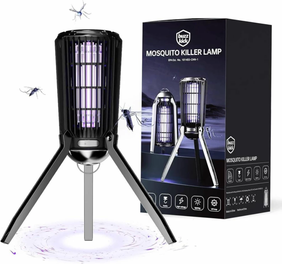 BuzzKill Electric Bug Zapper - 4200V Indoor & Outdoor Mosquito, Fly, Moth Trap for Home, Bedroom, Kitchen, Patio, Garage, Camping