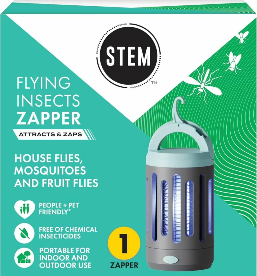 STEM Electric Fly & Mosquito Zapper Trap for Indoor/Outdoor Use with USB Charging Cable & Cleaning Brush