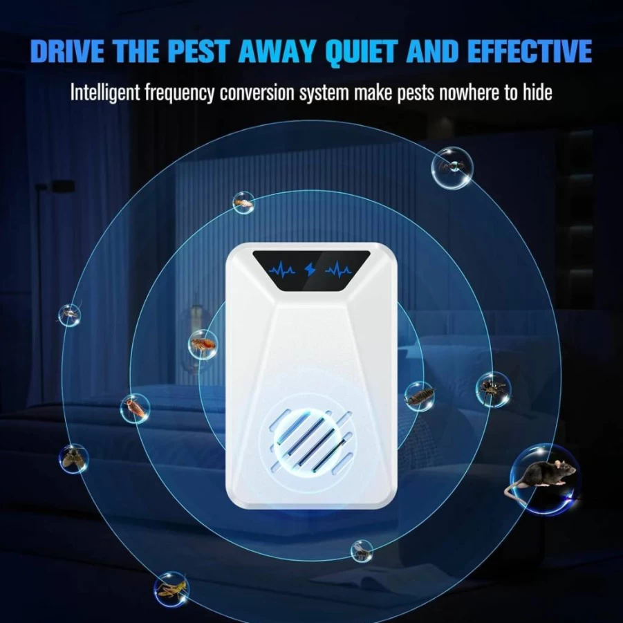 Lickoon Ultrasonic Pest Repeller 6 Pack - Electronic Plug In Indoor Insect Repellent for Roaches, Spiders, Ants, Mosquitoes, Mice in Home, Kitchen, Garage, Warehouse