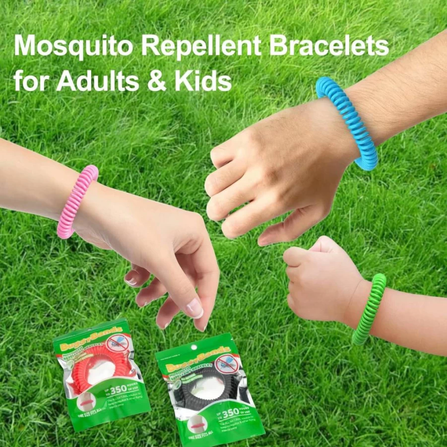 BuggyBands Natural Mosquito Repellent Bracelets, 15 Pack Waterproof & DEET-Free Wristbands for Outdoor Protection