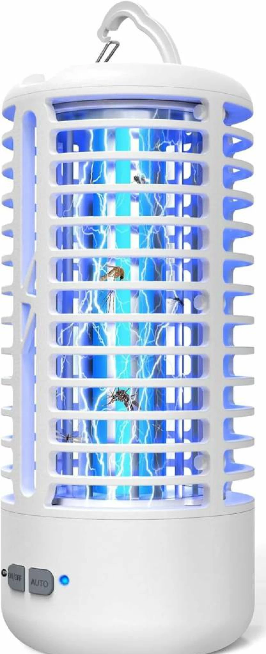 Zechuan Rechargeable Electric Bug Zapper - Portable Mosquito Killer for Indoor & Outdoor Use, Fly Trap for Camping, Patio, Garden, Kitchen, Porch (Black, 1 Pack)