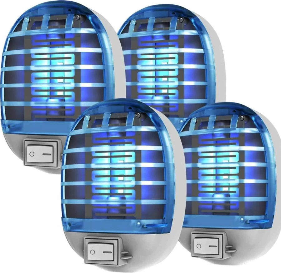 Ariie Electronic Bug Zapper Indoor - 4 Pack Mosquito, Fruit Fly, and Insect Killer for Home, Kitchen, Bedroom, Office, and Baby Room