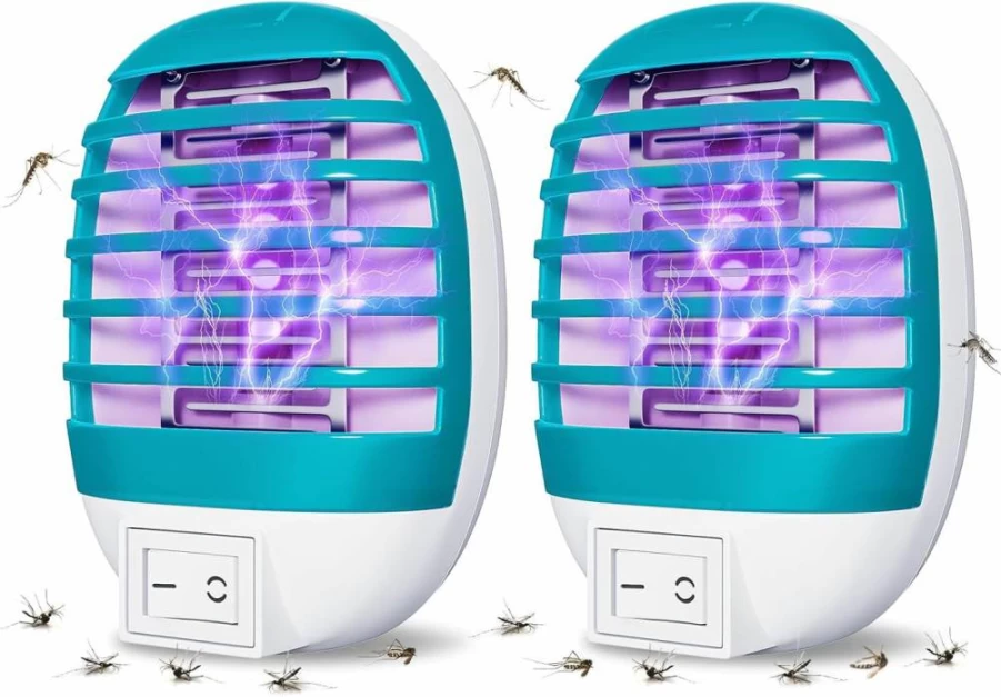 Hywean Zapper 2 Pack Indoor Electronic Bug Zapper - Mosquito, Gnat & Flying Insect Trap with LED Light for Patio, Bedroom, Kitchen, Office