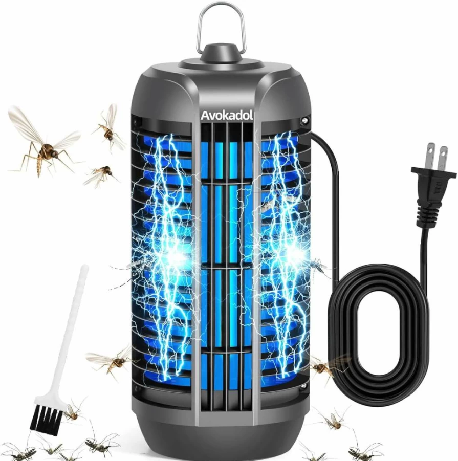 Avokadol 18W Bug Zapper for Indoor & Outdoor Use - 4200V Mosquito Trap with 6.5ft Cord Covers 2100 Sq.Ft, Ideal for Backyard, Garden, Patio - Powerful Electric Fly Killer for Home Protection