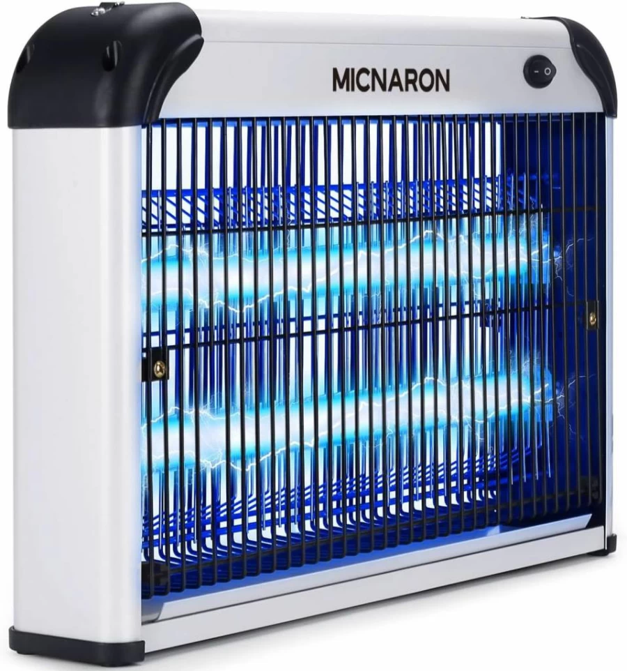 Micnaron 20W Indoor Fly Trap - 2800V Mosquito Zapper with Blue Light for Moths, Fruit Flies, Gnats - Plug-In Bug Killer for Home & Garage Pest Control