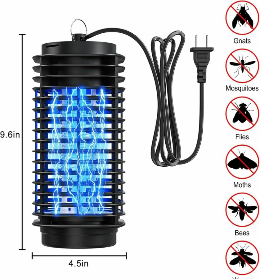 Shaawen UV LED Bug Zapper Indoor - Powerful Mosquito Killer, Fly Trap for Home, Backyard, Patio - Plug-In Electric Insect Zapper