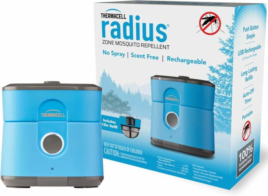 Thermacell E-Series Rechargeable Mosquito Repellent - 10-Foot Protection Zone, 12-Hour Refill, No Spray/Flame/Scent, Portable Bug Repeller for Patio & Outdoor Use