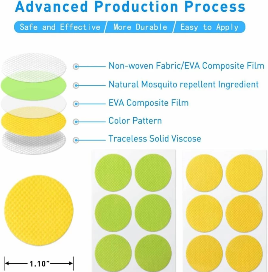 BugBand 120 Pack Mosquito Repellent Patches for Kids & Adults - Natural Citronella, Lemongrass, Eucalyptus Oil - 24 Hour Protection Stickers