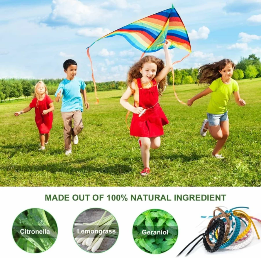 BuggyBands 12 Pack Mosquito Repellent Bracelets for Kids & Adults - Natural Leather Wristbands for Outdoor Camping, Fishing & Travel - Individually Wrapped Insect Repellent Bands