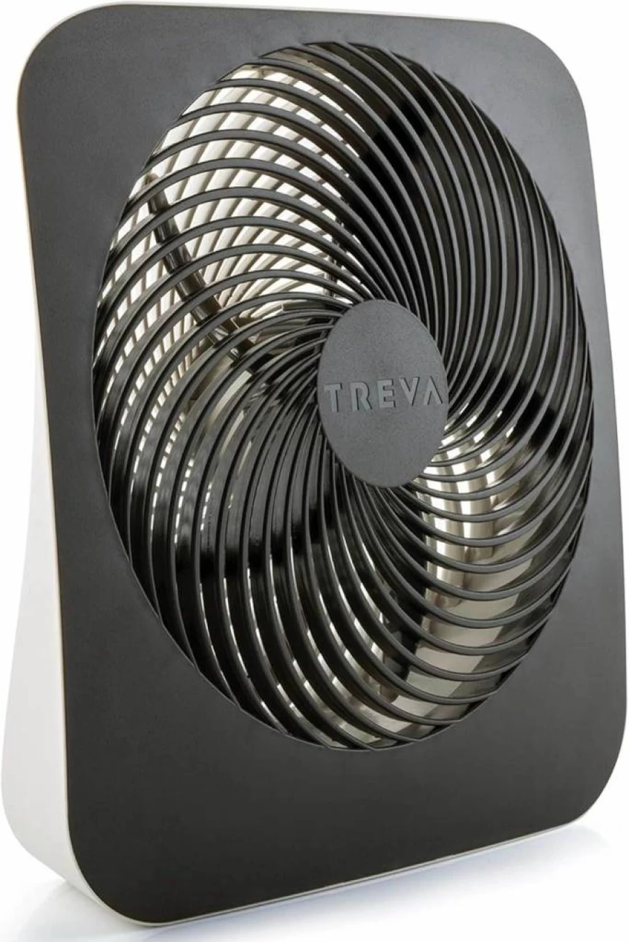 Treva 10-Inch Portable Battery & AC Desk Fan - 2 Speed Personal Cooling Fan for Home, Office & Travel (Black)