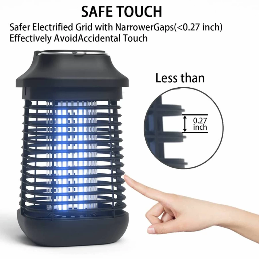 Raindot 4200V Electric Mosquito Zapper - Outdoor/Indoor Waterproof Insect Killer with 15W UV Light for Patio, Backyard, Home & Kitchen - Powerful Fly Trap & Bug Killer Lamp