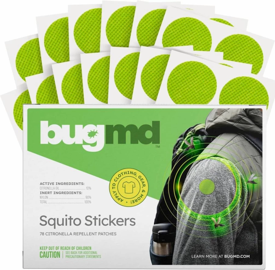 BugMD Mosquito Repellent Patches for Kids - 78 Safe & Effective Stickers for Toddlers, Outdoor Camping, Beach, and Travel Essentials