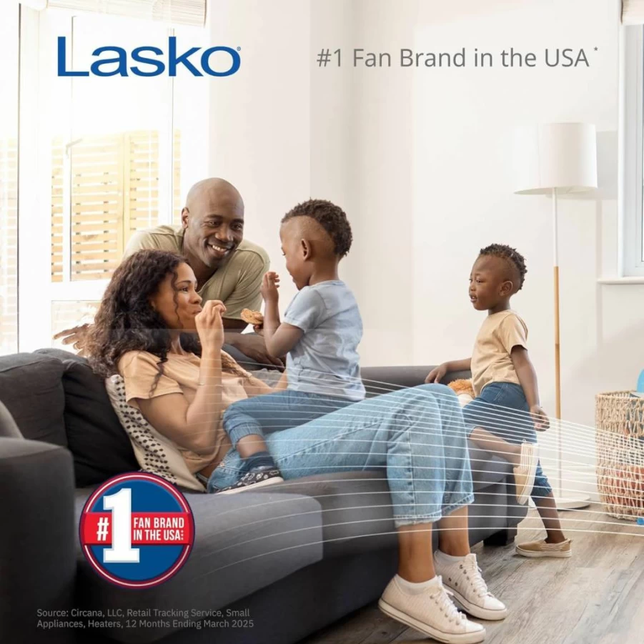 Lasko 7050 Misto 15" Outdoor Misting Blower Fan with 3 Speeds - Perfect for Camping, Sports, Patios, and Decks in Black