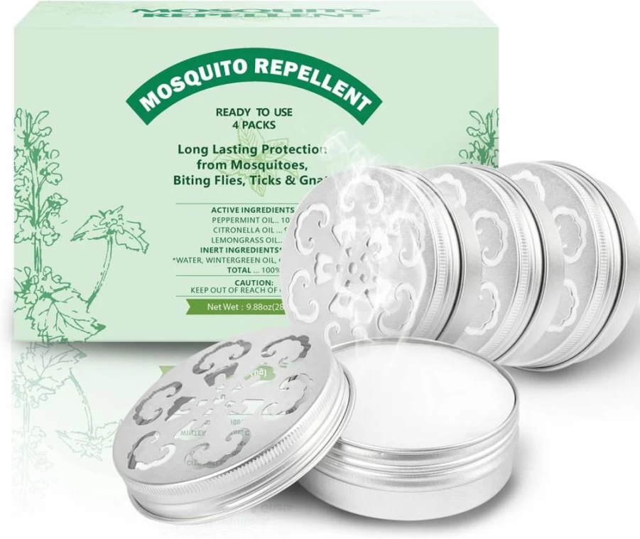 Jartc Peppermint Oil Mosquito Repellent - Natural Insect Repellent for Indoor & Outdoor, 4 Pack, Repels Mosquitoes, Ticks, Gnats & Pests