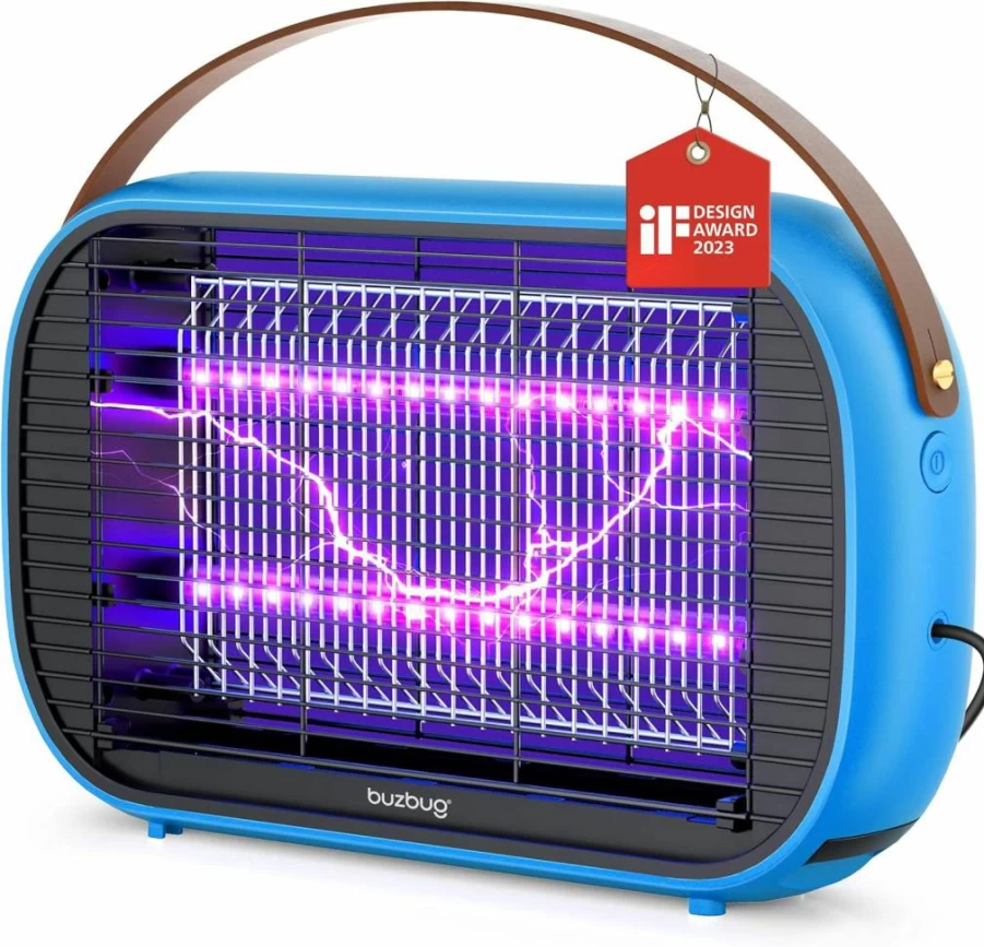 Buzbug LED Mosquito Zapper Indoor - 10-Year Lifespan, Energy-Efficient Electric Fly Trap for Home, High-Voltage Bug Zapper Killer for Flies and Mosquitoes (MA015B)