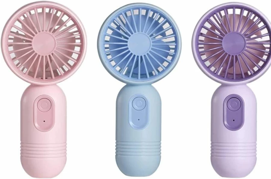 VanSmaGo Portable Mini Fan - USB Rechargeable, 5 Speed Handheld & Neck Fan for Travel, Camping, Office, and Home Use