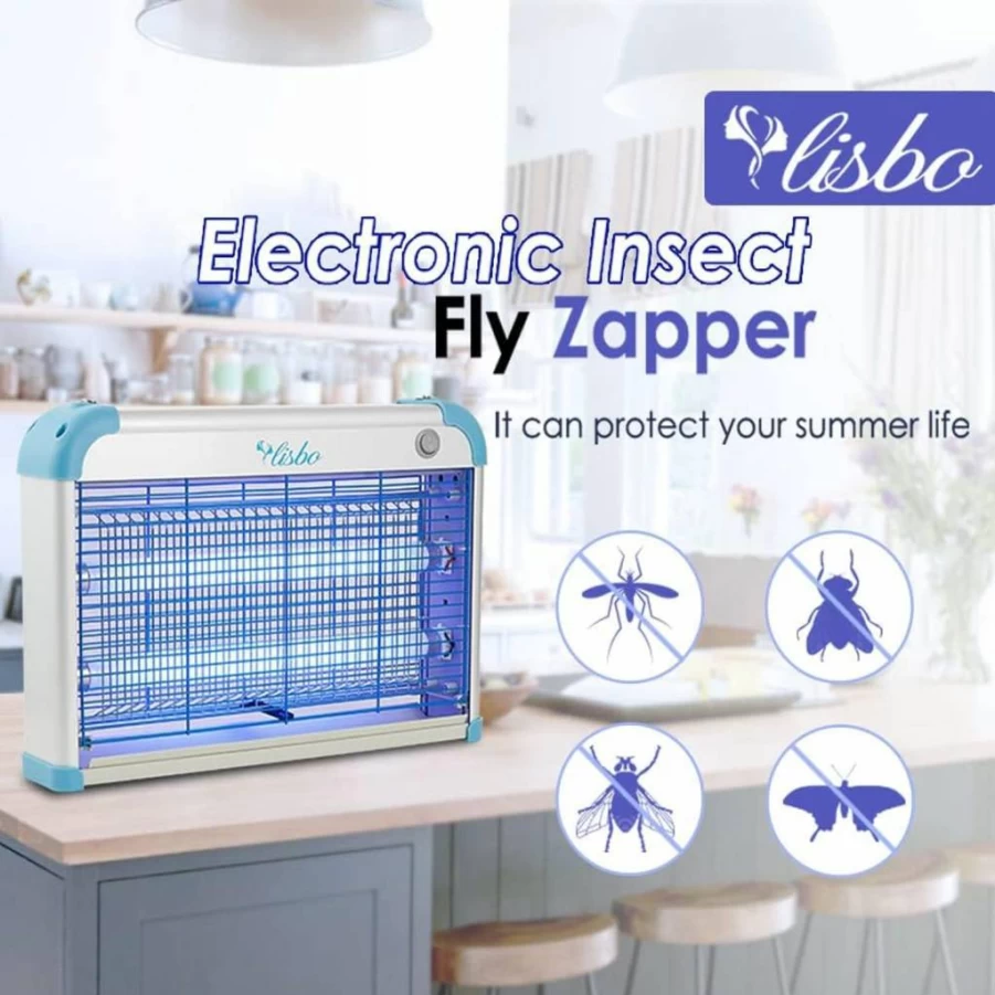 VLISBO Electric Bug Zapper - 3000V Mosquito Killer with 20W UV Light, Indoor Insect Trap for Flies, Moths, Gnats - Plug-In Pest Control for Home, Garage