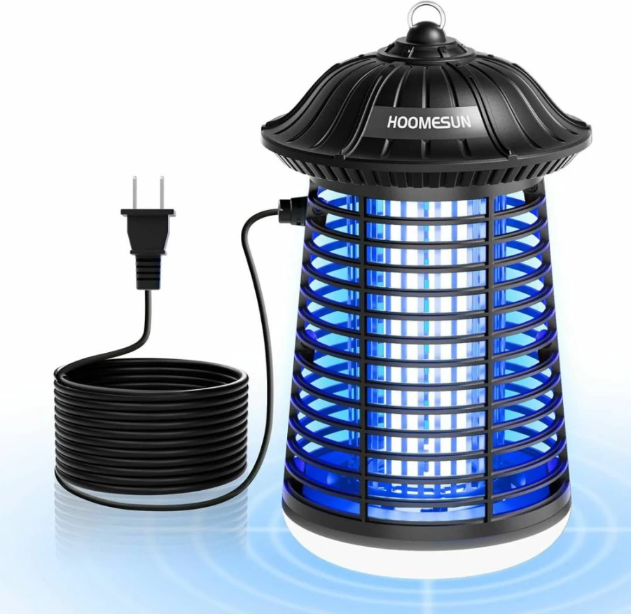 HOOMESUN Bug Zapper Outdoor & Indoor - 4200V Electric Mosquito Killer with LED Light, Fly Trap for Home, Backyard, Patio - Powerful Insect Zapper for Flies & Flying Insects