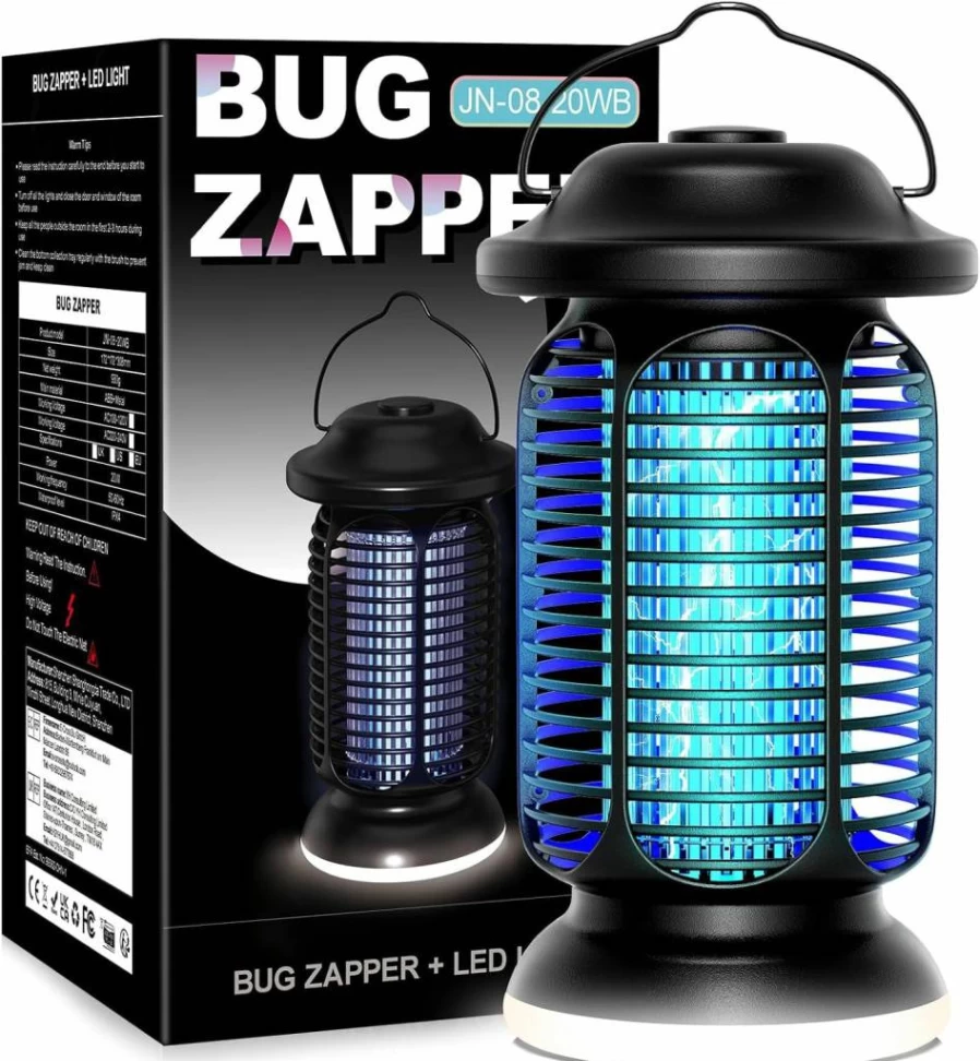 Fiveye Electric Bug Zapper for Indoor & Outdoor Use - 4000V Mosquito Killer with 2W LED Light, 18W High-Power Coverage for 0.5-1 Acre, Waterproof Fly Trap for Patio, Backyard, Garden Pest Control