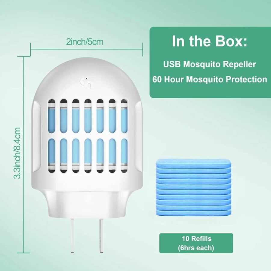 Simashts Plug-In Electronic Mosquito Repellent for Indoor Use | DEET-Free, 20-Foot Protection Zone | Home & Office Mosquito Repeller