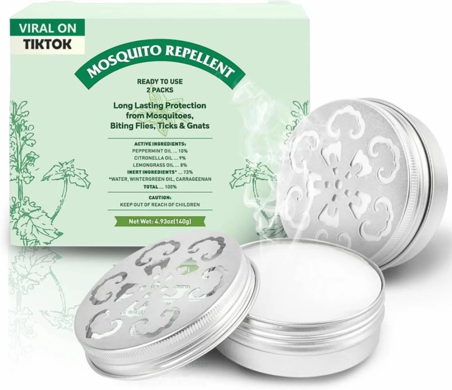 Jartc Peppermint Oil Mosquito Repellent - Natural Insect Repellent for Indoor & Outdoor, 2 Pack, Repels Mosquitoes, Ticks, Gnats & Pests