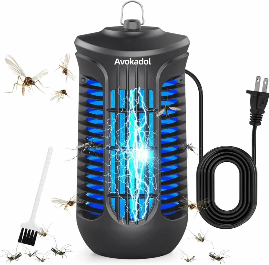 Avokadol Bug Zapper - 18W Electronic Mosquito Killer for Indoor & Outdoor Use, 4200V High Power Fly Trap with 6.5 Ft Cord, Ideal for Home, Patio, Garden, and Kitchen Pest Control