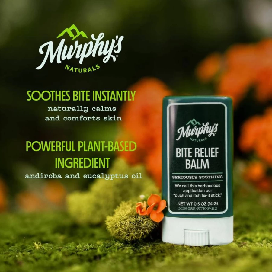 Murphy's Naturals Insect Bite Relief Balm | Plant-Based, Fast-Acting Bug Bite Soother | Travel-Size 0.75oz for Easy Application