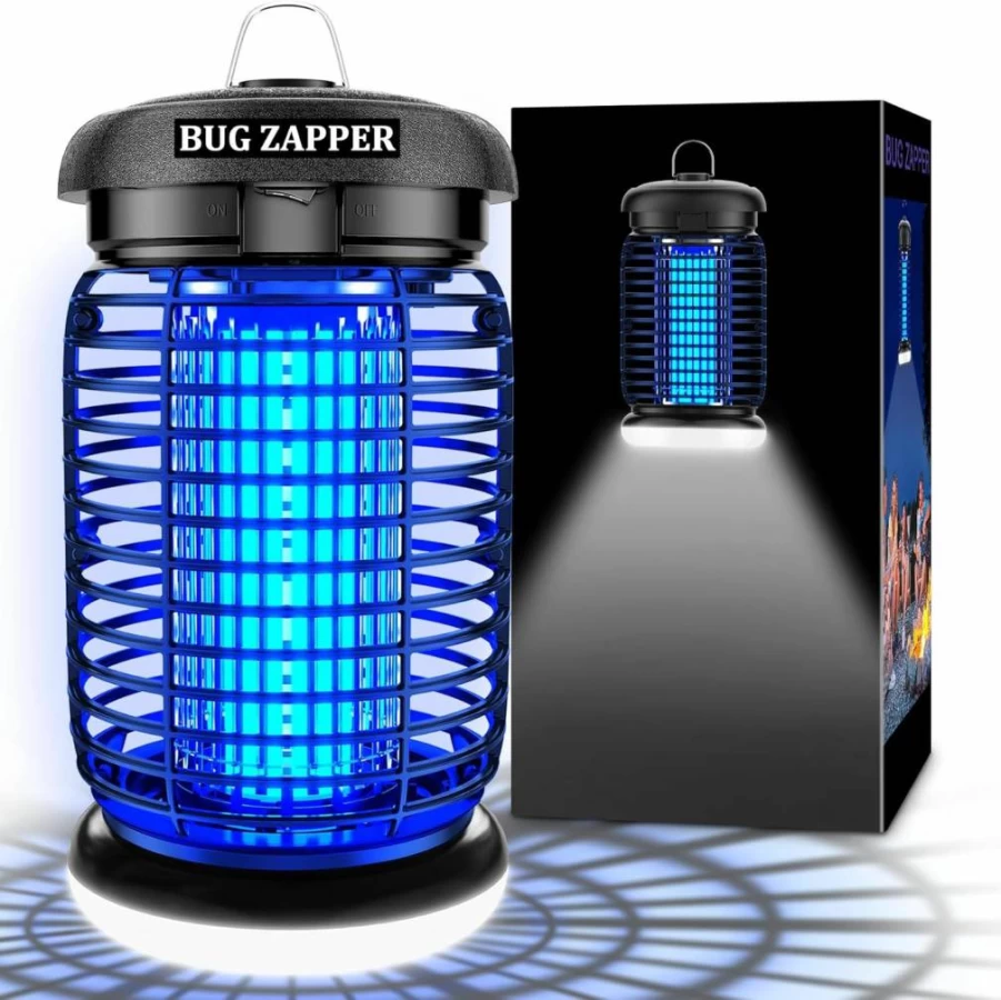 LUOJIBIE Electric Bug Zapper for Indoor & Outdoor Use - Mosquito, Fly, Insect Killer with LED Light - Patio, Yard, Plug-In Pest Control Trap