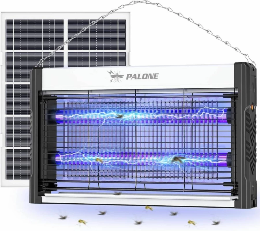 PALONE 3200V Electric Mosquito Zapper Killer Indoor & Outdoor, USB-Powered Bug Zapper with Hanging Chain, Removable Tray, for Home Office (16 Inch)