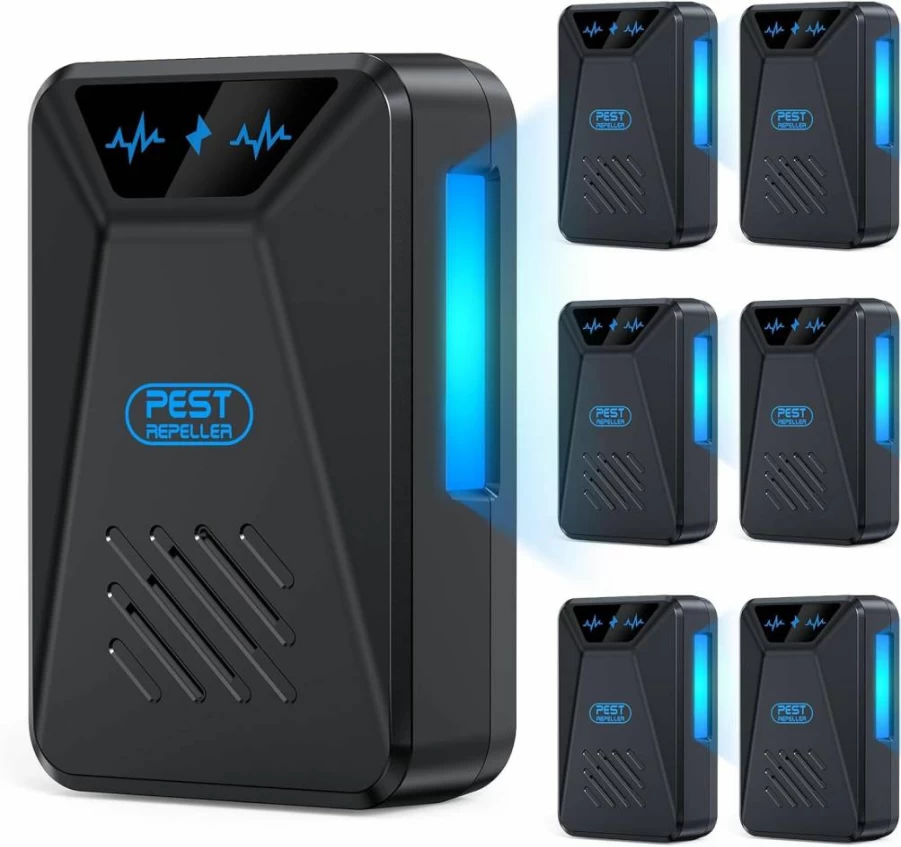 Lickoon Ultrasonic Pest Repeller - 6 Pack Electronic Plug In Insect & Rodent Repellent for Home, Kitchen, Garage - Safe for Roaches, Spiders, Ants, Mosquitoes, Mice Control