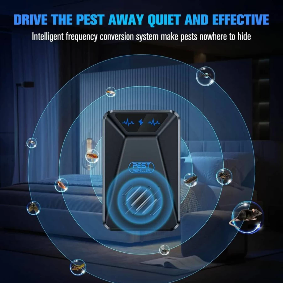 Lickoon Ultrasonic Pest Repeller - 6 Pack Electronic Plug In Insect & Rodent Repellent for Home, Kitchen, Garage - Safe for Roaches, Spiders, Ants, Mosquitoes, Mice Control