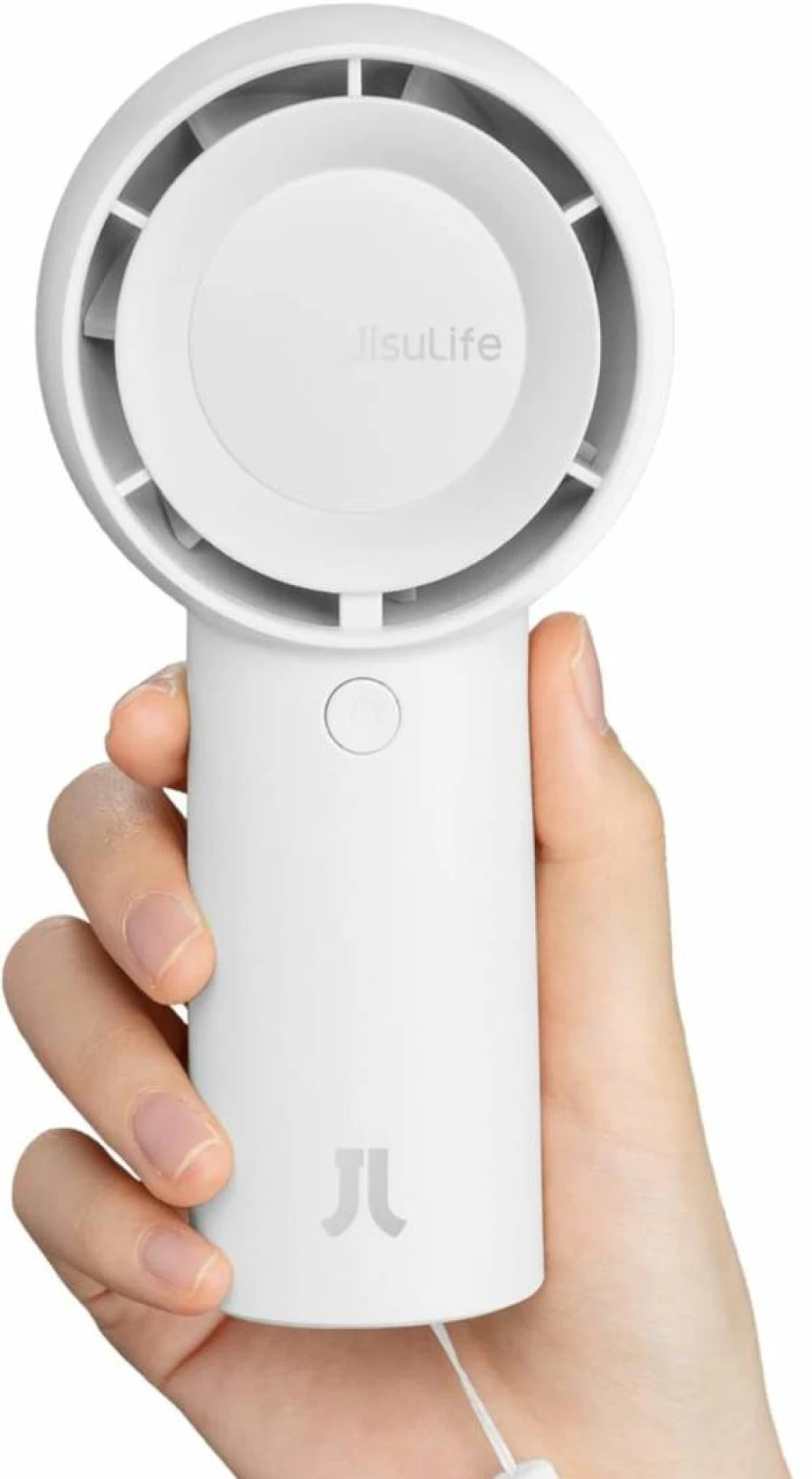 JISULIFE Portable Handheld Fan - 6000mAh USB Rechargeable Battery, 5 Speed Settings, 18H Cooling, Compact Personal Fan for Travel, Outdoor, Office, Black