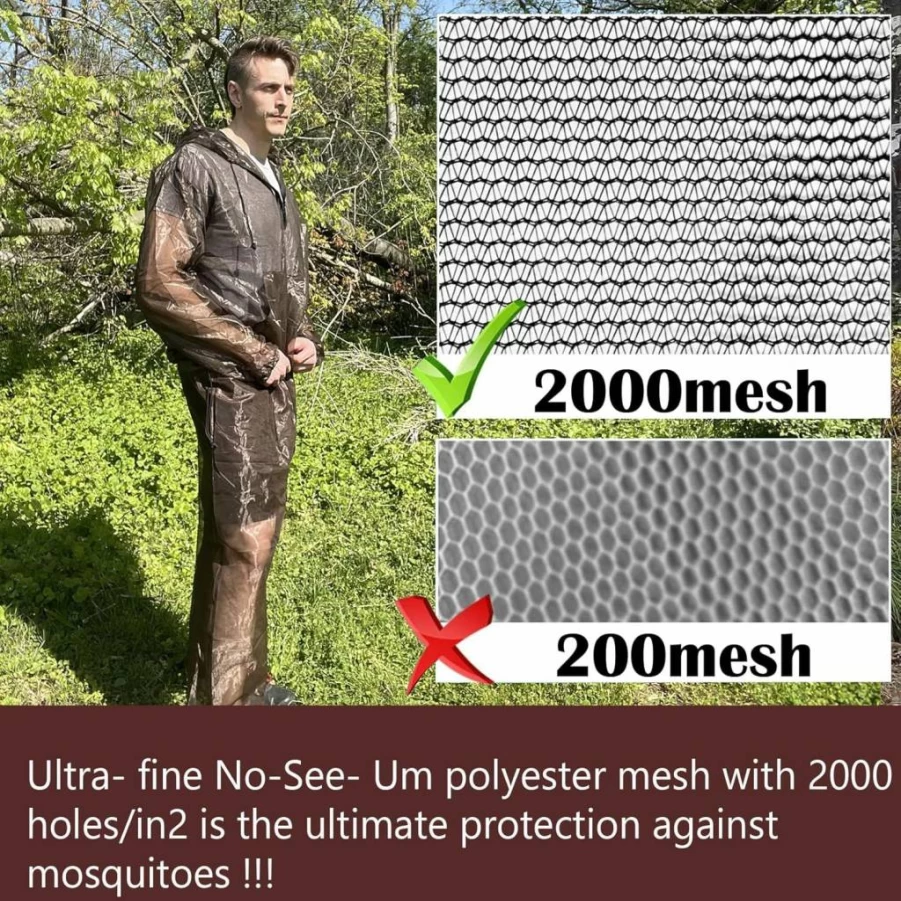 Aventik Lightweight Mosquito-Proof Jacket & Pants Set – UV Protection, No-See-Um Mesh, Breathable Outdoor Bug Suit for Men & Women