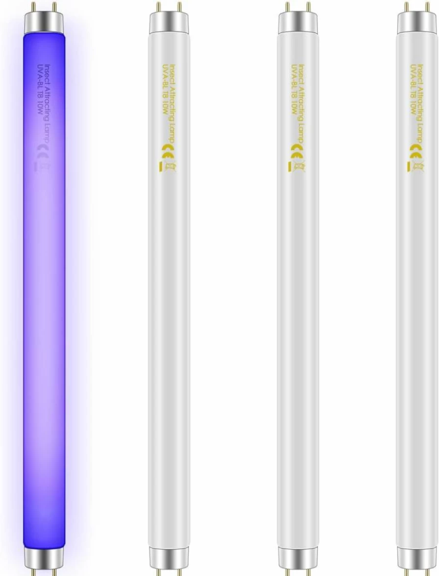 Qualirey 10W Bug Zapper Replacement Bulbs - 10 Pack T8 F10W 13-Inch Light Tubes Compatible with Aspectek, Liba, Micnaron, Lulu Home 20W Mosquito Lamps
