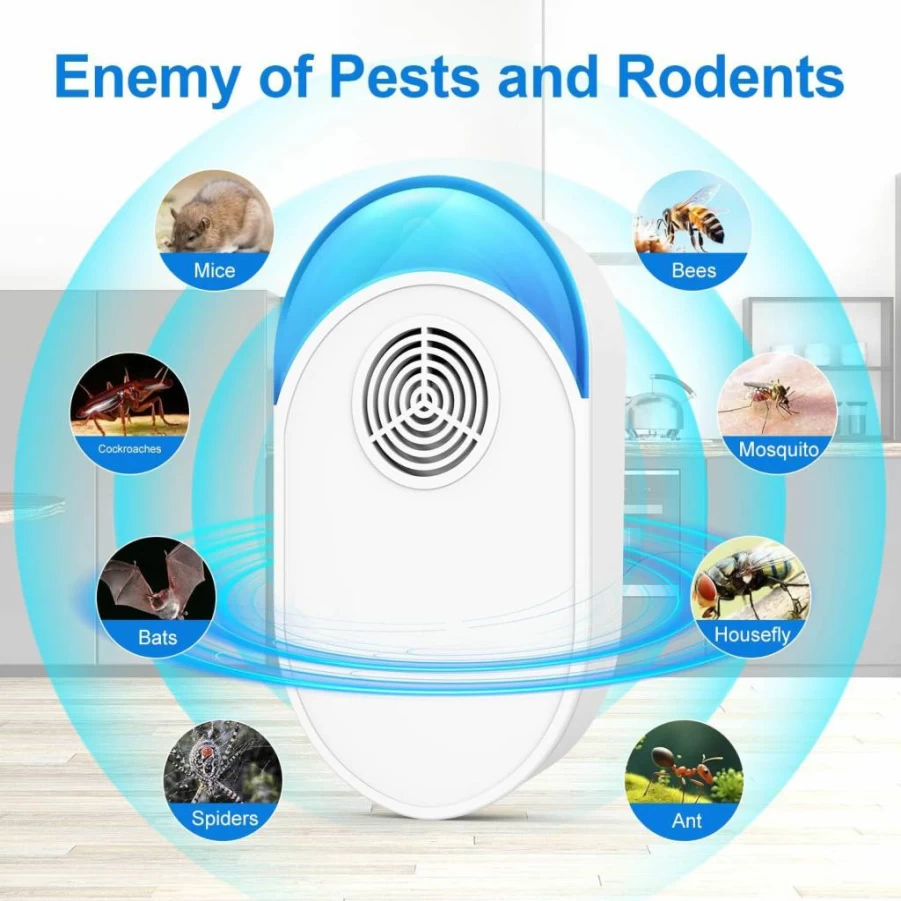 BugBeat Ultrasonic Pest Repeller (6-Pack) - 2025 Upgraded Electronic Plug-In Repellent for Roaches, Mice, Rodents, Spiders, Ants, Mosquitoes & Insects - Indoor Pest Control Device