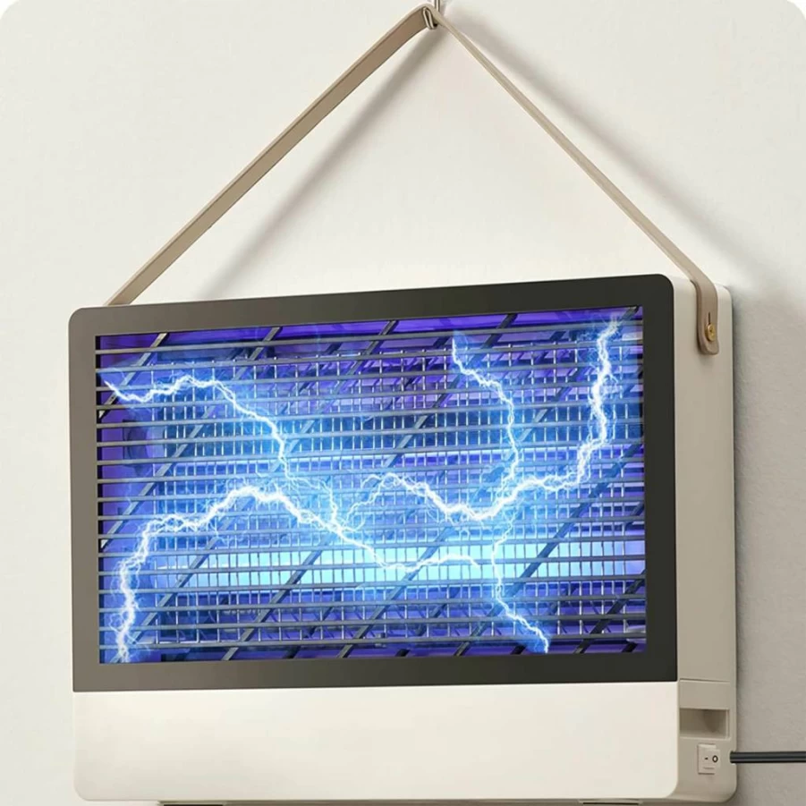 GeckoMan 20W Electric Bug Zapper Indoor - Mosquito, Fruit Fly, Moth, Gnat Killer with 2 Replacement Bulbs, Quiet Hybrid Spectrum Light Trap for Home