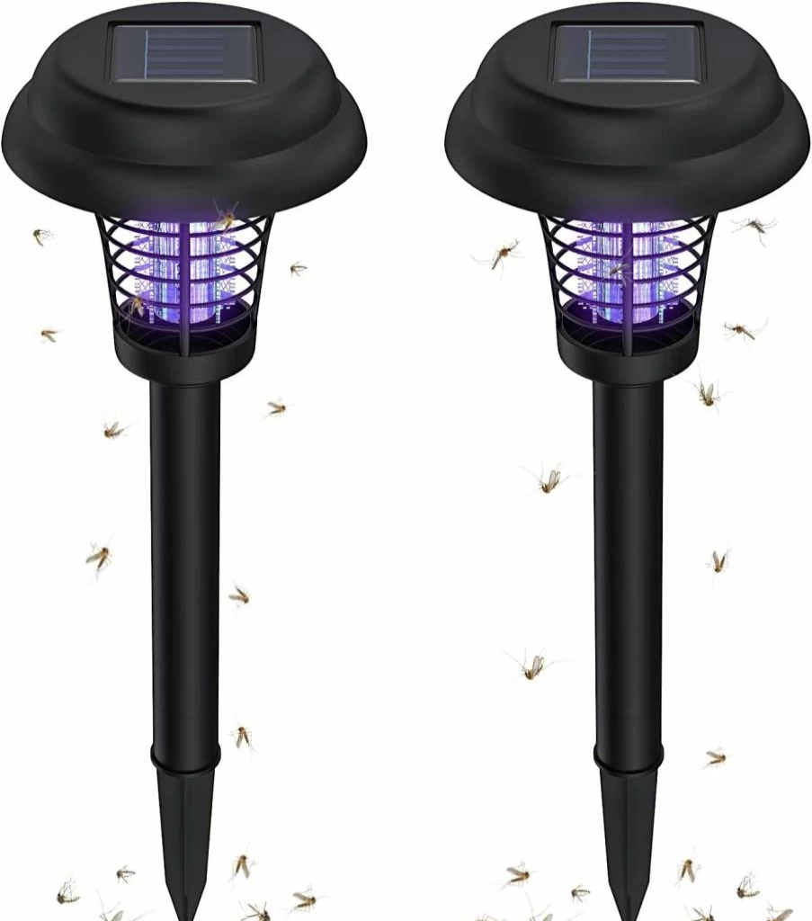 Hywean Zapper Solar-Powered Mosquito Killer Lamp (2 Pack) – Rechargeable Outdoor Bug Zapper, Waterproof LED Fly Repellent for Indoor & Garden Use