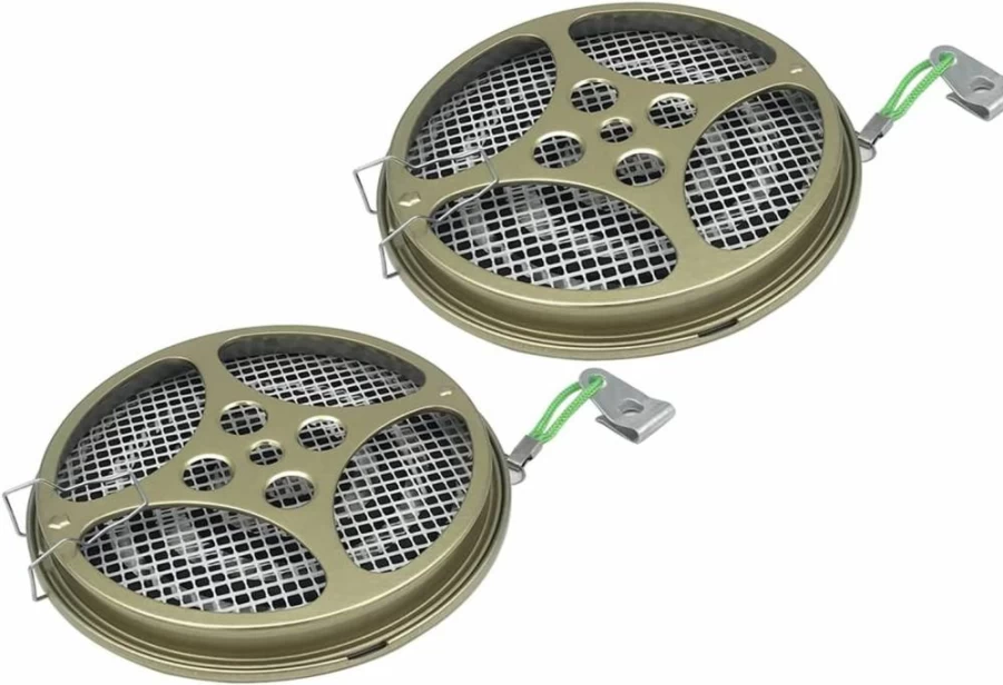 AHBLQD Portable Mosquito Coil Holder 2-Pack with Cover – Outdoor Hanging Repellent for Camping, Hiking, Fishing, Patio & Poolside